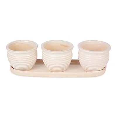 DII Ceramic Planter Collection Herb Pot Set, 13x75x4.5×4 - $6.04 ($20.66)