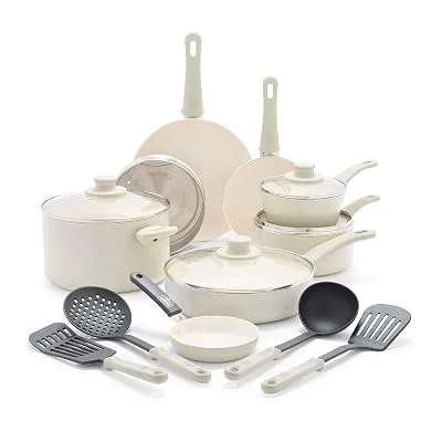 GreenLife 16 Piece Ceramic Nonstick Pots & Pans Cookware Set - $64.99 ($99.99)