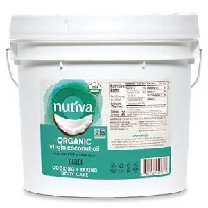 Nutiva Organic Cold-Pressed Virgin Coconut Oil, 1 Gallon