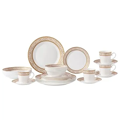 Lorren Home Trends 24-Piece Bone China Dinnerware Set, Service for 4 - $80.04 ($99.00)