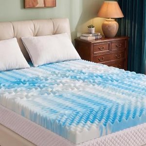 Sweetcrispy Memory Foam Mattress Topper Full 2 Inch 5-Zone Gel