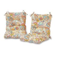 Greendale Home Fashions Tufted Outdoor Chair Cushions, Set of 2