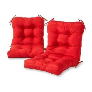Greendale Home Fashions Tufted Outdoor Chair Cushions, Set of 2