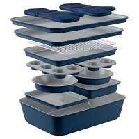 Country Kitchen Nonstick Stackable Bakeware Set, 13 Pcs