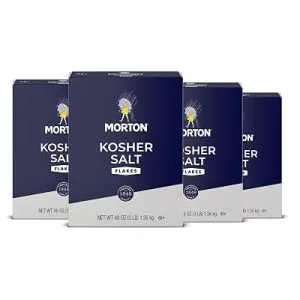 Morton Kosher Salt Flakes Cooking Salt, 4-Pack