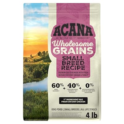 ACANA Wholesome Grains Dry Dog Food Small Breed Recipe 4lb Bag - $10.77 ($21.99)