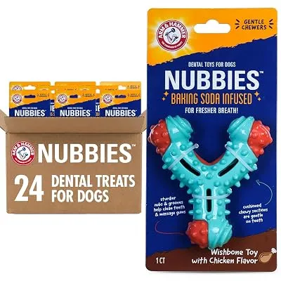 Arm & Hammer Nubbies Wishbone Dental Dog Chew Toy, 24-Pk - $65.48 ($101.50)