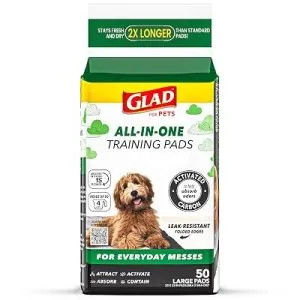 Glad Activated Carbon Disposable Dog Training Pads 50 Count