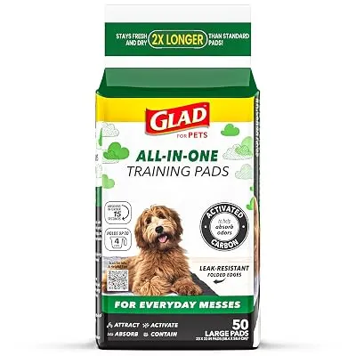 Glad Activated Carbon Disposable Dog Training Pads 50 Count - $8.95 ($13.85)
