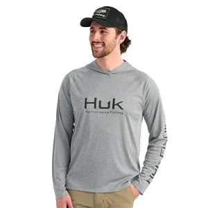 HUK Mens Pursuit Vented Long Sleeve Hoodie (all sizes)