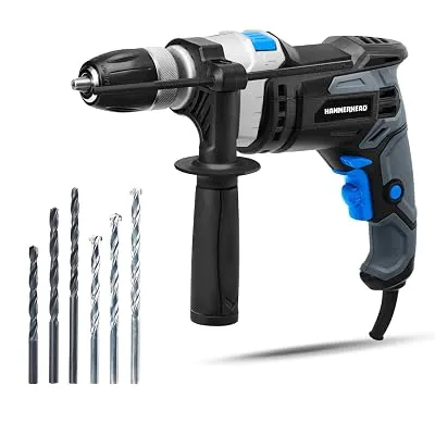 Hammerhead 7.5-Amp Variable Speed Hammer Drill 1/2 Inch, 6pcs