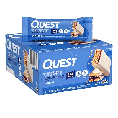 Quest Nutrition Crispy Blueberry Cobbler Protein Bar, 12 Count - $12.83 ($23.00)