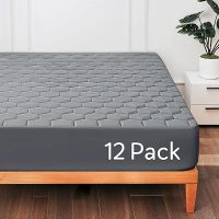 Hearth & Harbor 12 Pack Twin XL Size Quilted Fitted Mattress Pad Cover