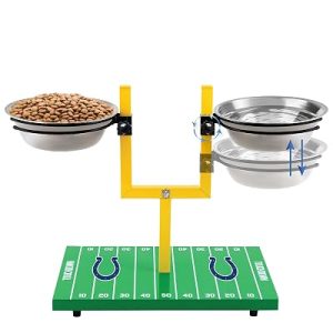 Pets First NFL Indianapolis Colts Goalpost Football Field Dog Feeder