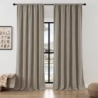 Joydeco Light Filtering Curtains 84 Inch Length for Bedroom