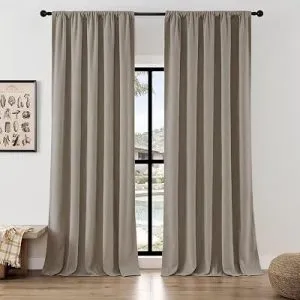 Joydeco Light Filtering Curtains 84 Inch Length for Bedroom