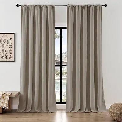 Joydeco Light Filtering Curtains 84 Inch Length for Bedroom - $21.30 ($41.99)