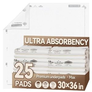 Jointown Heavy Duty Bed Pads Disposable 30″X36″, 25 Pack