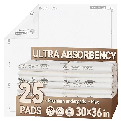 Jointown Heavy Duty Bed Pads Disposable 30″X36″, 25 Pack - $20.24 ($39.99)