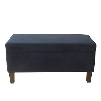 HomePop 36″ Storage Ottoman Bench with Hinged Lid – Navy - $87.54 ($149.99)