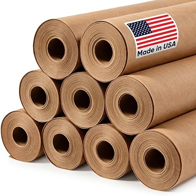 Paclord 24″ x 1200″ Brown Craft Paper, Case of 9 Rolls