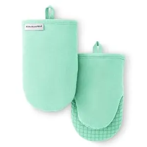 KITCHENAID Gourmet Series Gridlines Mini Oven Mitts 2-Pack Set