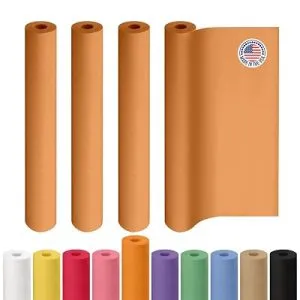 IDL Packaging 36″ x 1200″ Orange Kraft Paper Roll, 4-Pack