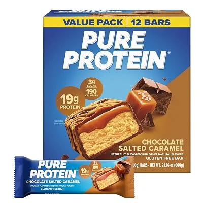 Pure Protein Chocolate Salted Caramel Protein Bars, 12 Ct