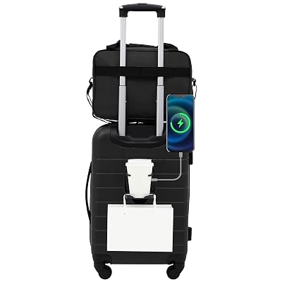 Wrangler Smart Spinner Hardside Luggage, 2 Piece Set, Black - $37.79 ($42.00)