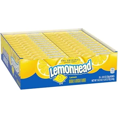 LEMONHEAD Hard Lemon Candy Tangy & Sweet 0.8 oz, 24 Ct - $4.83 ($8.59)