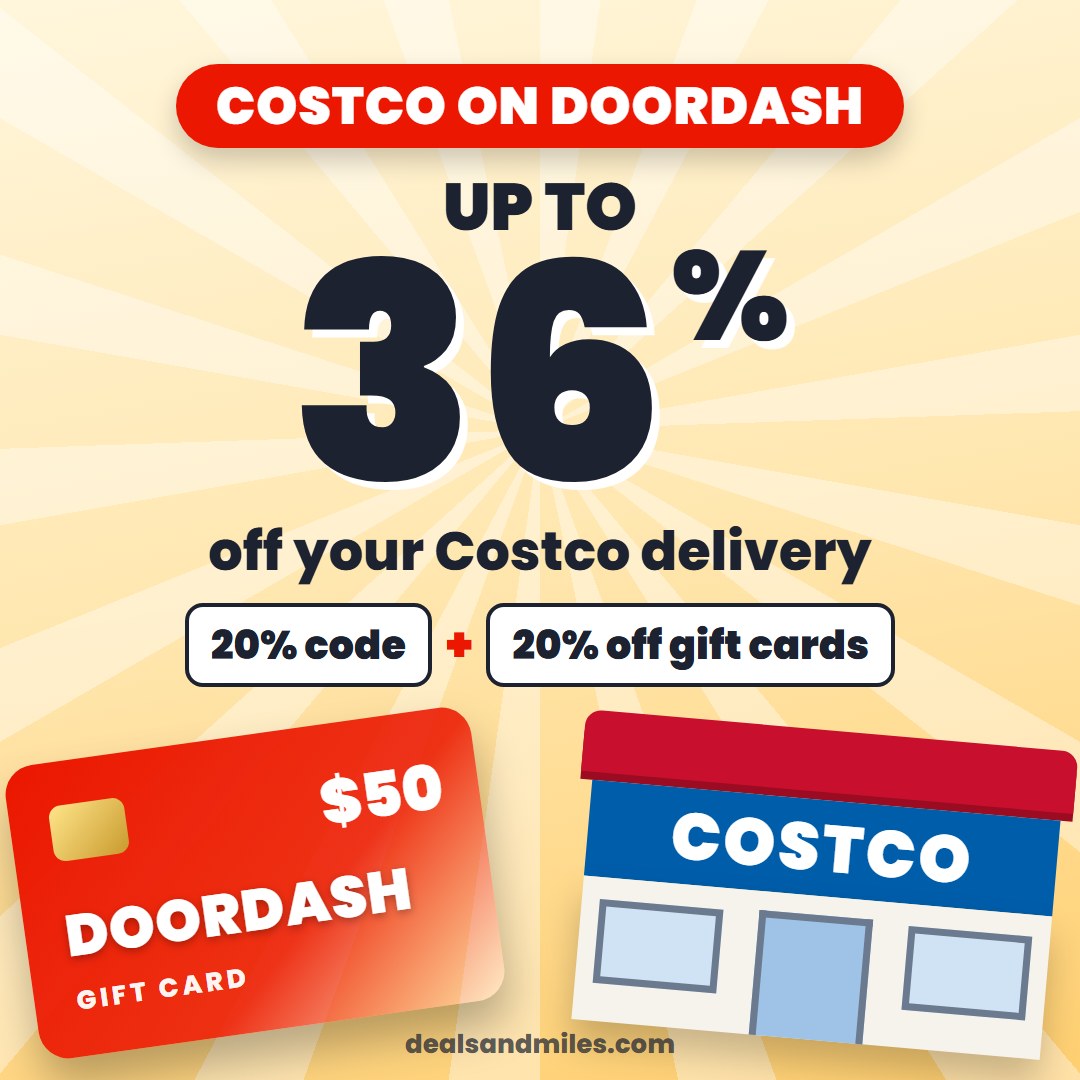 Costco on DoorDash: Stack 20% Off Code + Gift Cards - $64 ($100)