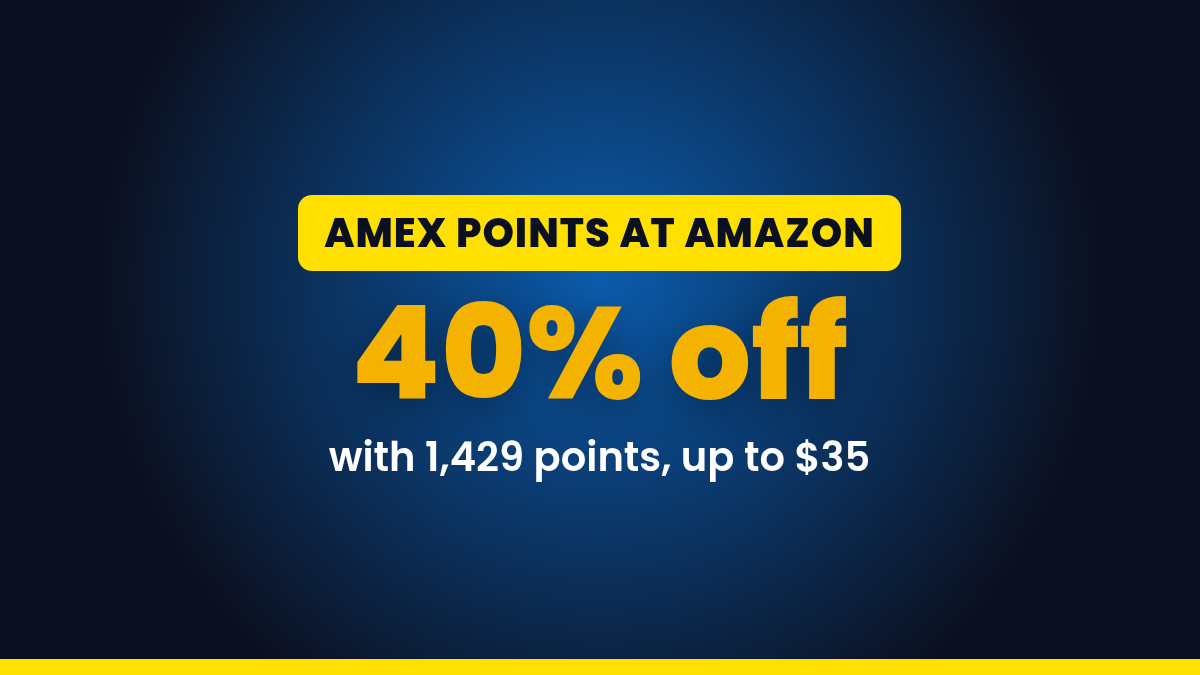 Amex Points at Amazon: Up to 40% Off (Up to $35) + Join Prime Before Prime Day - $60 ($100)
