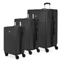 SwissGear Edge Hardside 3-Piece Spinner Luggage Set, Black