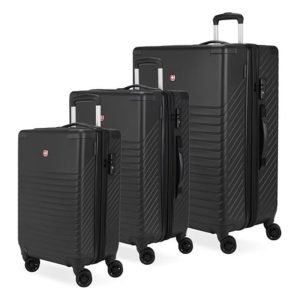 SwissGear Edge Hardside 3-Piece Spinner Luggage Set, Black