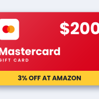 $200 Mastercard Gift Cards at Amazon