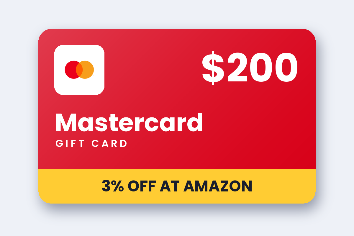 3% off - $200 Mastercard Gift Cards at Amazon