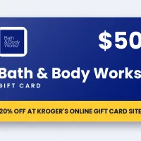 Bath & Body Works $50 eGift Card: Up to 20% Off at Kroger’s online gift card site