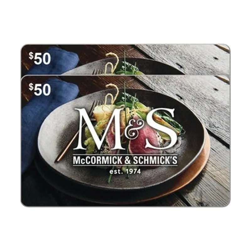 McCormick & Schmick’s Two $50 eGift Cards ($100 Value): 20% Off at Costco