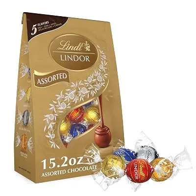 Lindt LINDOR Assorted Chocolate Candy Truffles, 15.2 oz. Bag - $8.43 ($18.99)