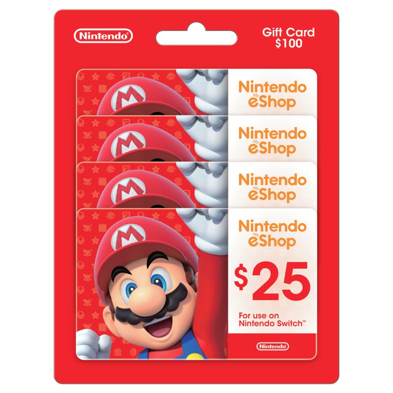 Nintendo eShop – Four $25 eGift Cards: Up to 20% Off at Costco